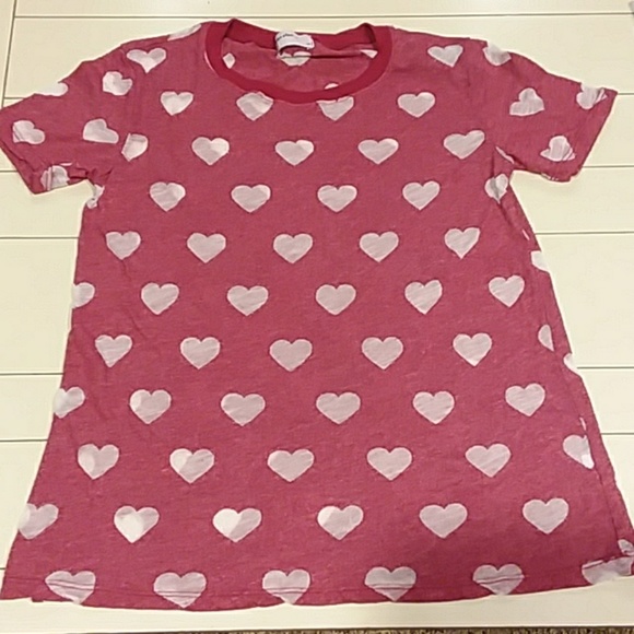 red and white heart shirt